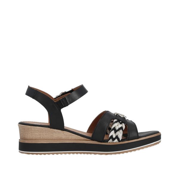 Remonte Women's sandals | Style D6461 Dress Sandal - Black Combination | Free Delivery