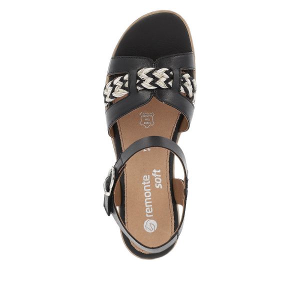Remonte Women's sandals | Style D6461 Dress Sandal - Black Combination | Free Delivery