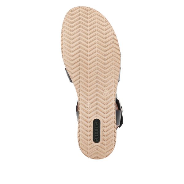 Remonte Women's sandals | Style D6461 Dress Sandal - Black Combination | Free Delivery