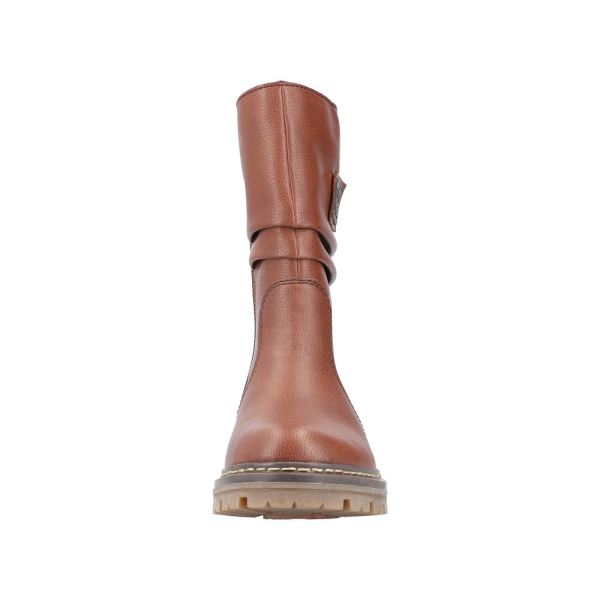 Rieker Synthetic Material Women's mid height boots| Y9260 Mid-height BootsFiber Grip - Brown | Free Delivery
