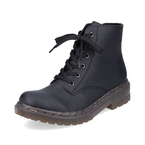 Rieker Synthetic leather Women's short boots | 78240 Ankle Boots - Black | Free Delivery