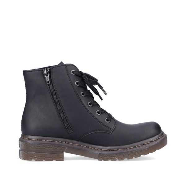 Rieker Synthetic leather Women's short boots | 78240 Ankle Boots - Black | Free Delivery