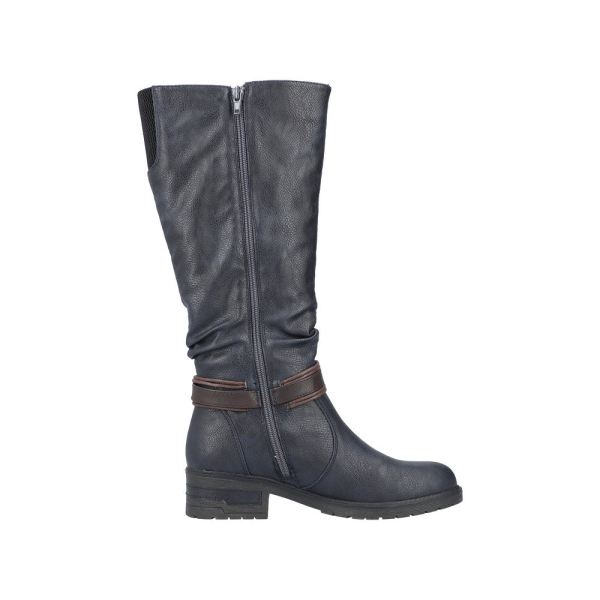 Rieker Synthetic Material Women's' Tall Boots| 91694 Tall Boots - Blue | Free Delivery