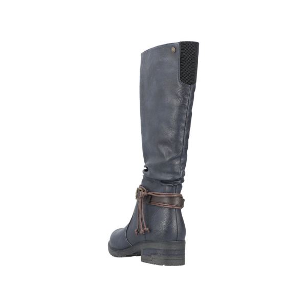 Rieker Synthetic Material Women's' Tall Boots| 91694 Tall Boots - Blue | Free Delivery