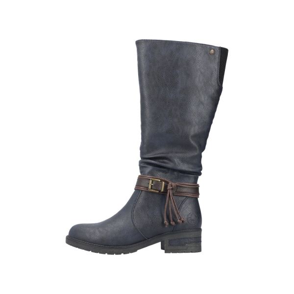 Rieker Synthetic Material Women's' Tall Boots| 91694 Tall Boots - Blue | Free Delivery