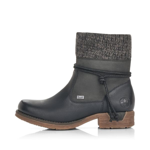 Rieker Synthetic Material Women's short boots| 79688 Ankle Boots - Black | Free Delivery