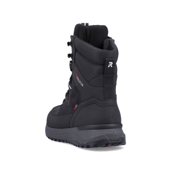 Rieker EVOLUTION Synthetic leather Men's boots | U0171 Ankle Boots Fiber Grip - Black | Free Delivery