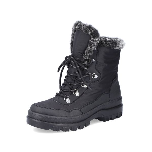 Rieker Textile Women's Mid height boots| X9034 Mid-height Boots - Black | Free Delivery