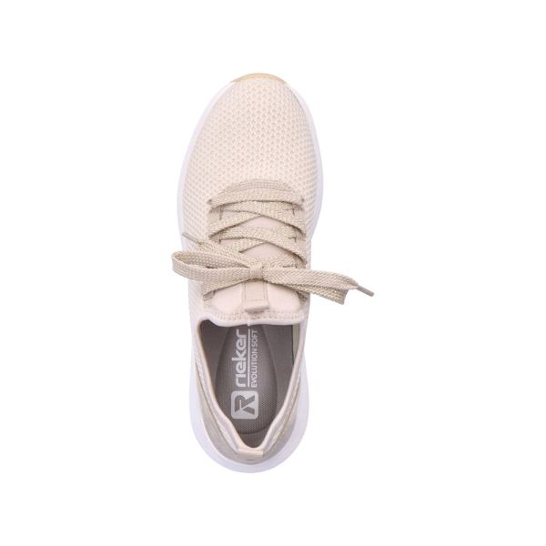 Rieker EVOLUTION Women's shoes | Style 42109 Athletic Slip-on - Beige | Free Delivery