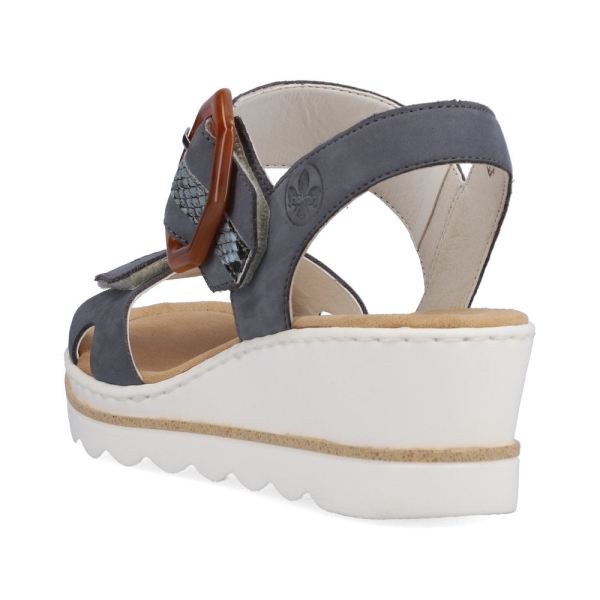 Rieker Women's sandals | Style 67476 Dress Sandal - Blue Combination | Free Delivery