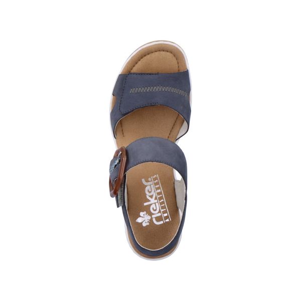 Rieker Women's sandals | Style 67476 Dress Sandal - Blue Combination | Free Delivery