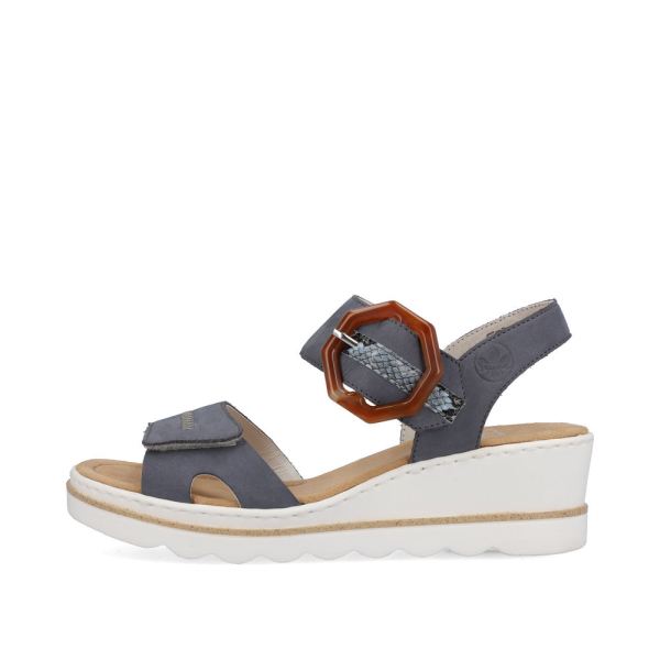 Rieker Women's sandals | Style 67476 Dress Sandal - Blue Combination | Free Delivery