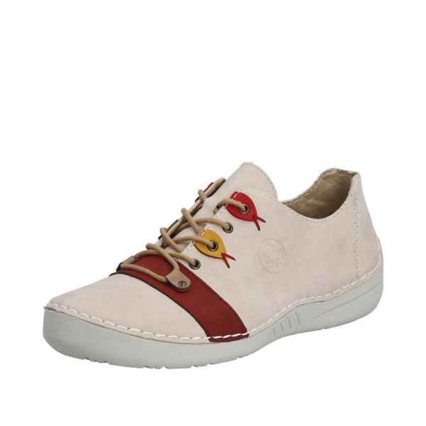 Rieker Women's shoes | Style 52510 Casual Lace-up - Pink | Free Delivery