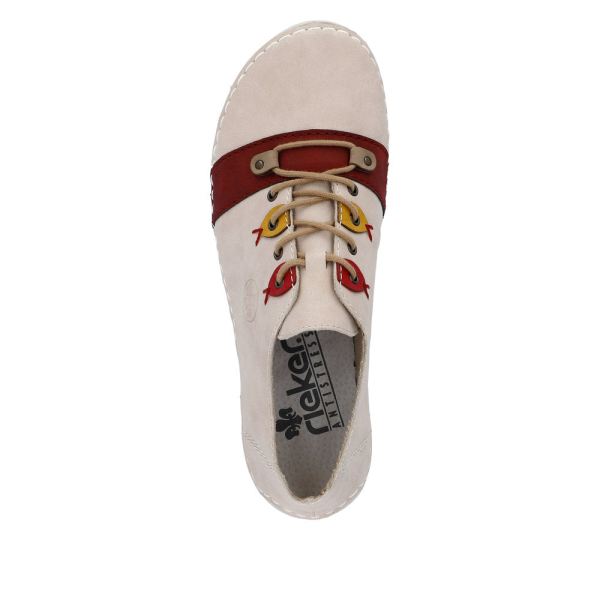 Rieker Women's shoes | Style 52510 Casual Lace-up - Pink | Free Delivery