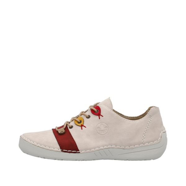 Rieker Women's shoes | Style 52510 Casual Lace-up - Pink | Free Delivery