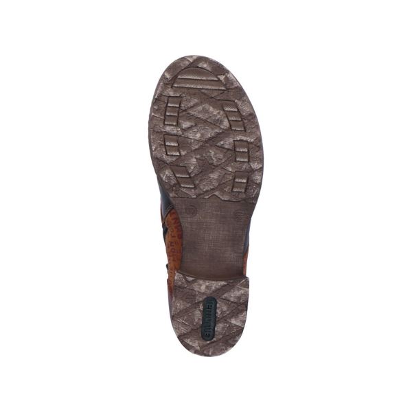 Remonte Synthetic Material Women's mid height boots| D4378 Mid-height Boots - Brown Combination | Free Delivery