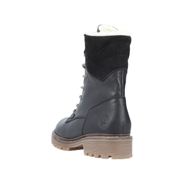 Rieker Leather Women's mid height boots | Y9232 Mid-height BootsFiber Grip - Black | Free Delivery