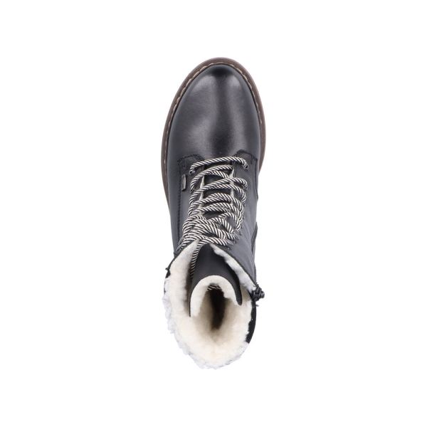 Rieker Leather Women's mid height boots | Y9232 Mid-height BootsFiber Grip - Black | Free Delivery