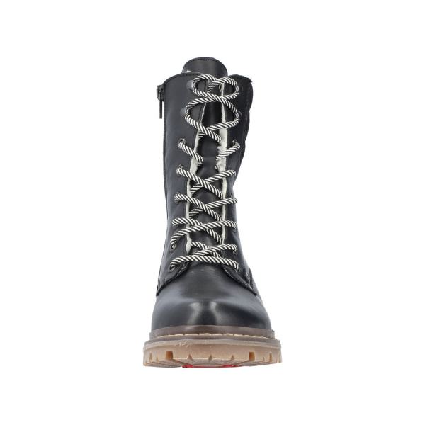 Rieker Leather Women's mid height boots | Y9232 Mid-height BootsFiber Grip - Black | Free Delivery