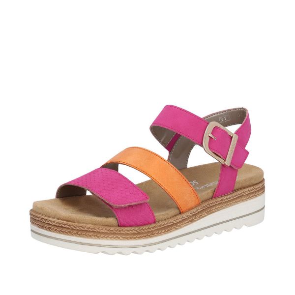 Remonte Women's sandals | Style D0Q55 Casual Sandal - Pink | Free Delivery