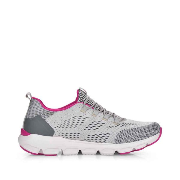 Rieker EVOLUTION Women's shoes | Style 40403 Athletic Slip-on - White Combination | Free Delivery