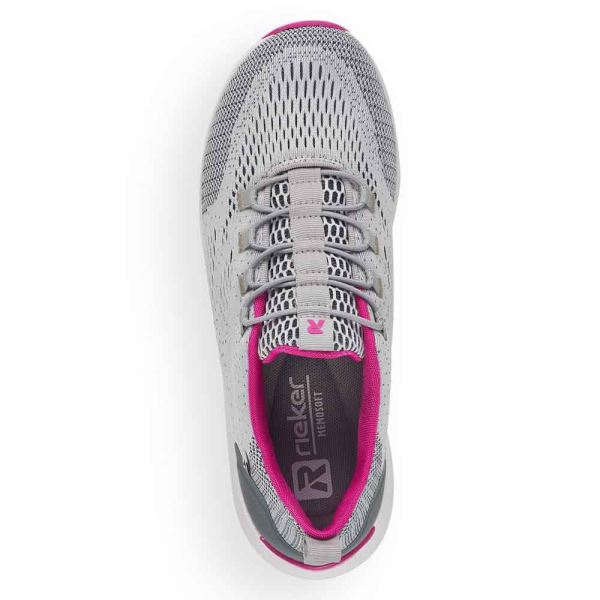 Rieker EVOLUTION Women's shoes | Style 40403 Athletic Slip-on - White Combination | Free Delivery