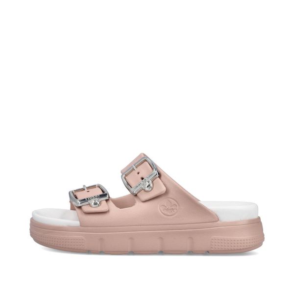 Rieker Women's sandals | Style P2180 Casual Mule - Pink | Free Delivery