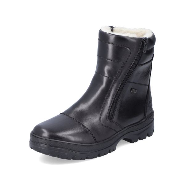 Rieker Leather Men's boots| F5493 Ankle BootsFlip Grip - Black | Free Delivery