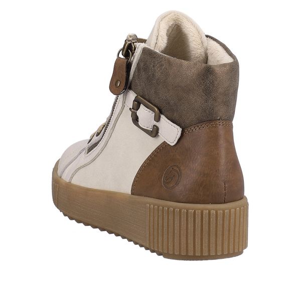 Remonte Synthetic Material Women's mid height boots| R7997 Mid-height Boots - White Combination | Free Delivery