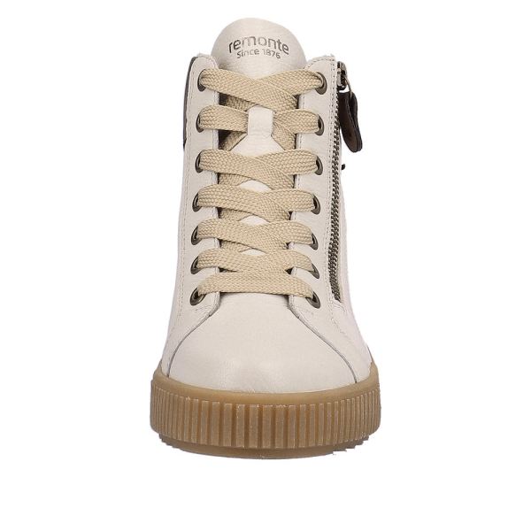 Remonte Synthetic Material Women's mid height boots| R7997 Mid-height Boots - White Combination | Free Delivery