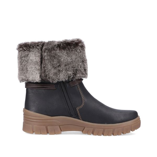 Remonte Synthetic leather Women's mid height boots| D0E70 Mid-height Boots - Black | Free Delivery