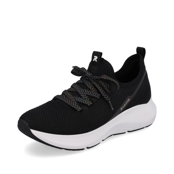 Rieker EVOLUTION Women's shoes | Style 42109 Athletic Slip-on - Black | Free Delivery