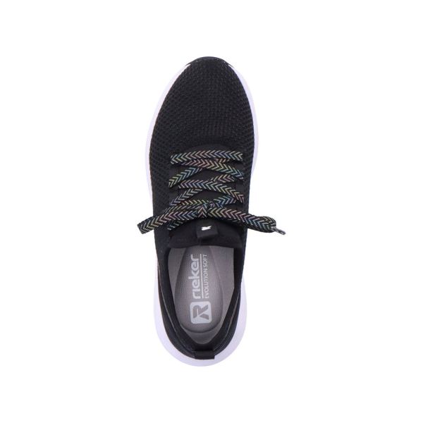 Rieker EVOLUTION Women's shoes | Style 42109 Athletic Slip-on - Black | Free Delivery