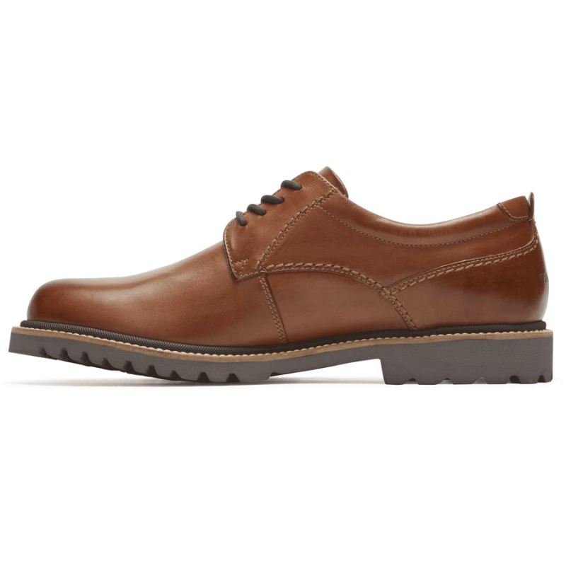 ROCKPORT - MEN'S MARSHALL PLAIN TOE OXFORD-COGNAC LEATHER