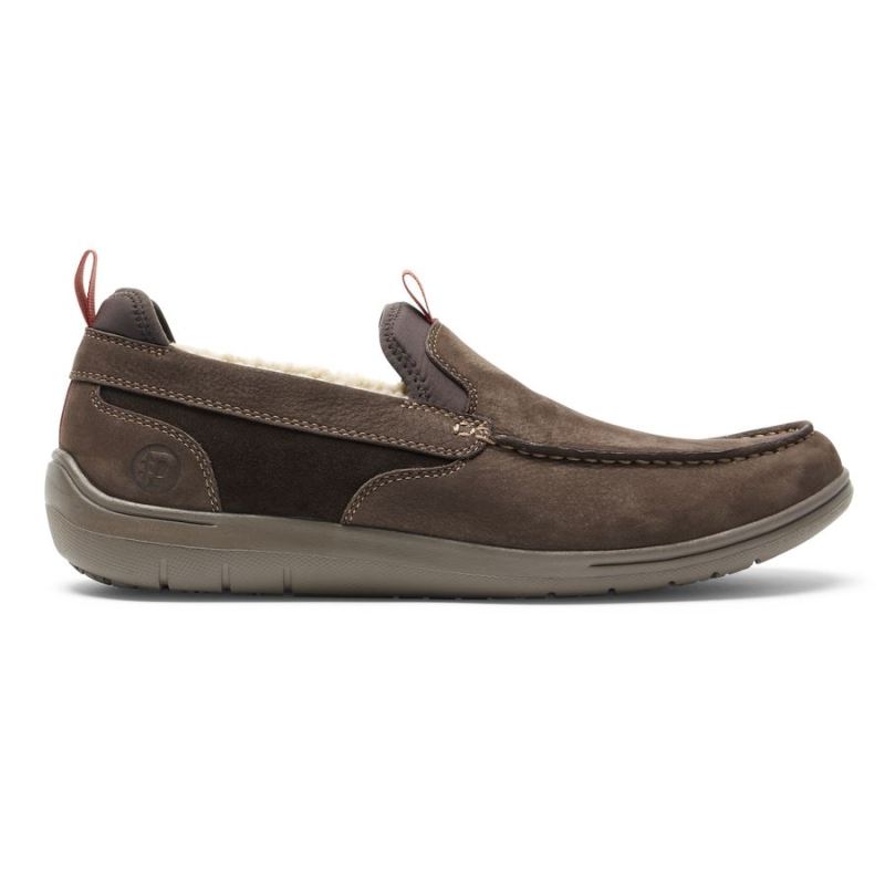 ROCKPORT - MEN'S FITSMART SLIPPER-DARK BROWN