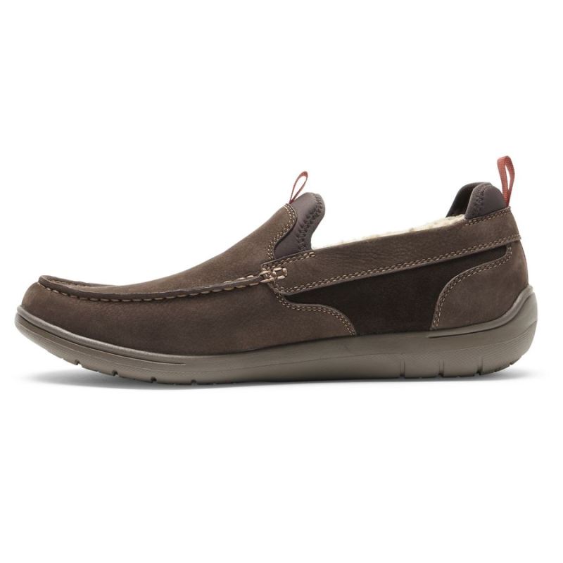 ROCKPORT - MEN'S FITSMART SLIPPER-DARK BROWN