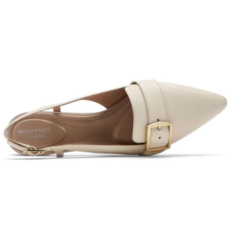 ROCKPORT - WOMEN'S TOTAL MOTION GRACIE BUCKLE HEEL-VANILLA