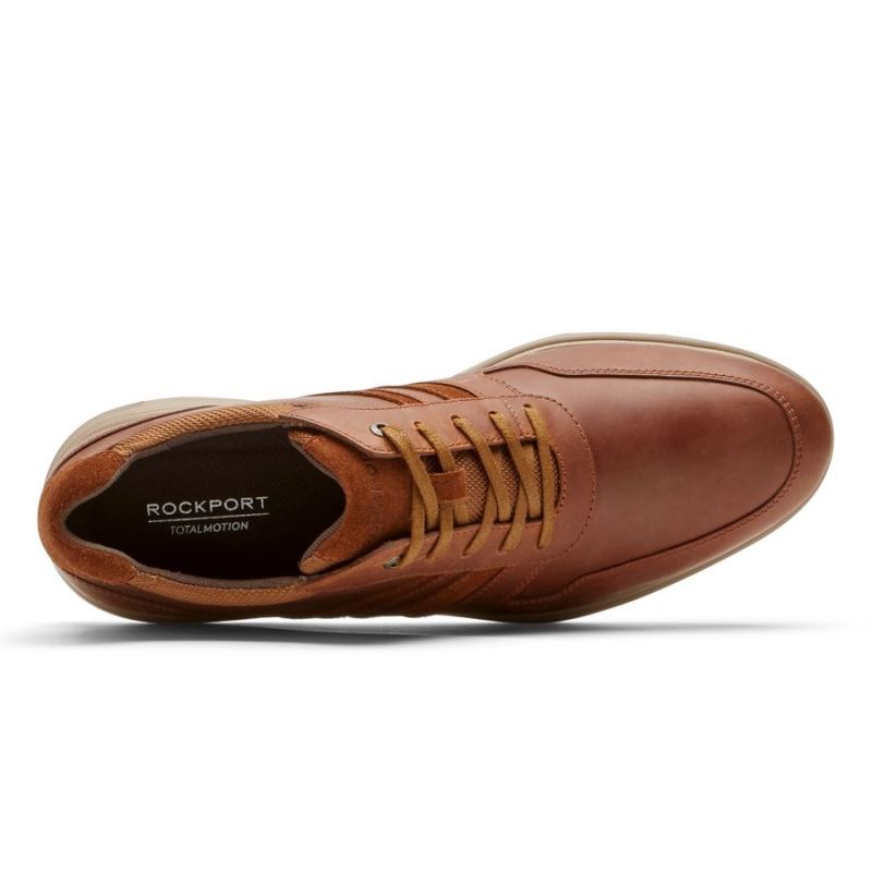 ROCKPORT - MEN'S TOTAL MOTION CITY OXFORD-BROWN LEATHER