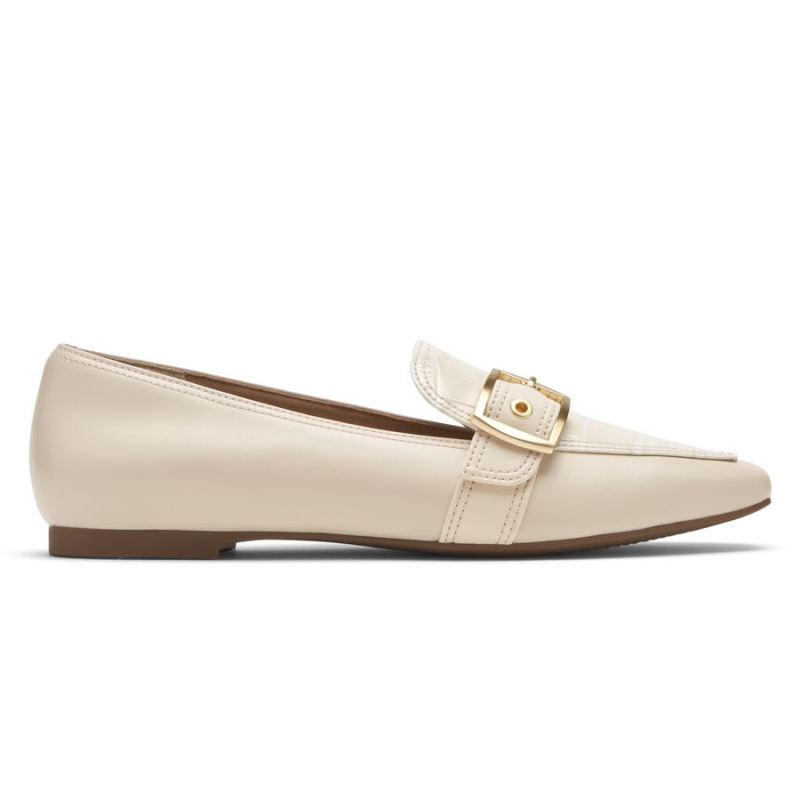 ROCKPORT - WOMEN'S TOTAL MOTION LAYLANI BUCKLE LOAFER-VANILLA