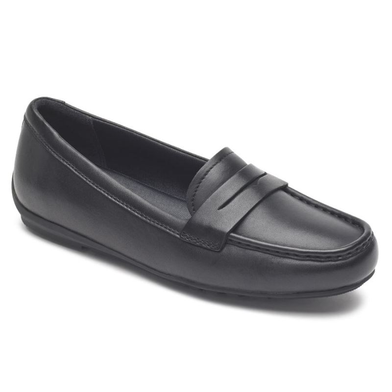 ROCKPORT - WOMEN'S TOTAL MOTION DRIVER PENNY LOAFER-BLACK