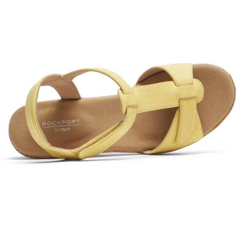 ROCKPORT - WOMEN'S BLANCA T-STRAP SANDAL-YELLOW