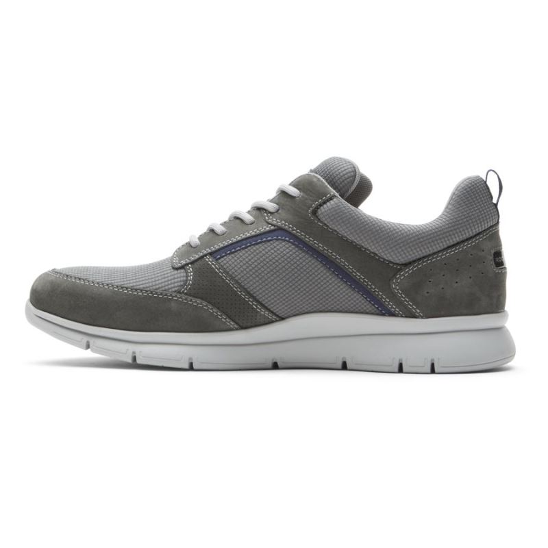 ROCKPORT - MEN'S PRIMETIME CASUAL MUDGUARD SNEAKER-GREY MESH/LEA