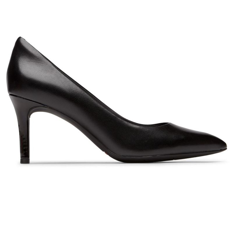 ROCKPORT - WOMEN'S TOTAL MOTION 75MM POINTED TOE HEEL-BLACK LEATHER 2