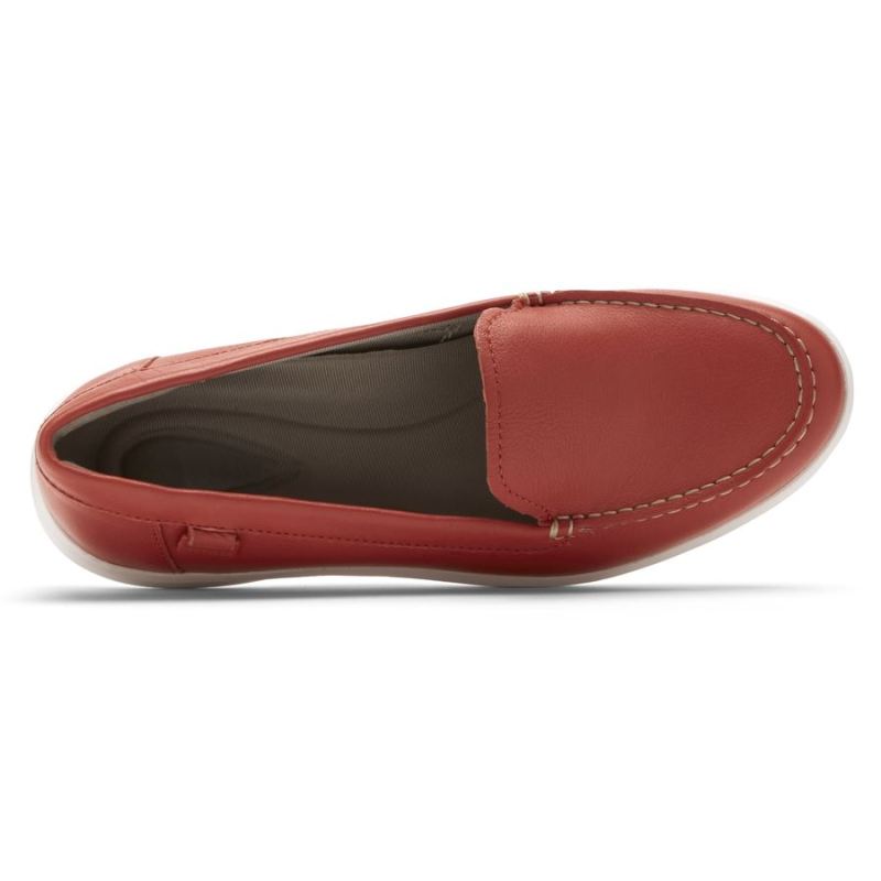 ROCKPORT - WOMEN'S AYVA WASHABLE LOAFER-SALSA RED WASHABLE LEATHER