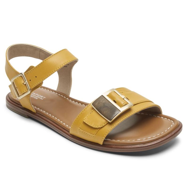 ROCKPORT - WOMEN'S TOTAL MOTION ZADIE BUCKLE SANDAL-CANARY