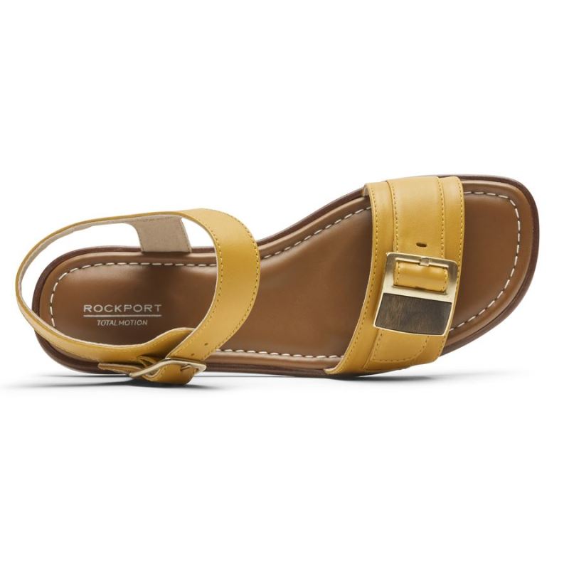 ROCKPORT - WOMEN'S TOTAL MOTION ZADIE BUCKLE SANDAL-CANARY