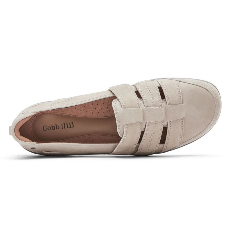 ROCKPORT - WOMEN'S COBB HILL PENFIELD STRAPPY SLIP-ON-DOVE