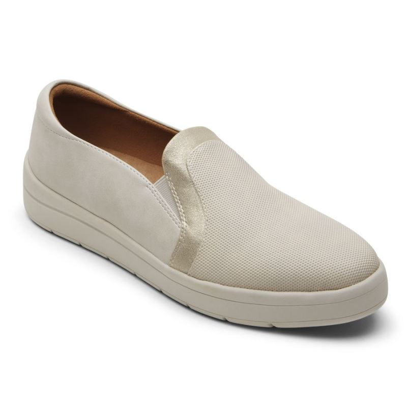 ROCKPORT - WOMEN'S TRUFLEX NAVYA SLIP-ON-VANILLA/HUMUS