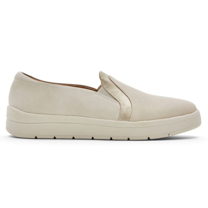 ROCKPORT - WOMEN'S TRUFLEX NAVYA SLIP-ON-VANILLA/HUMUS