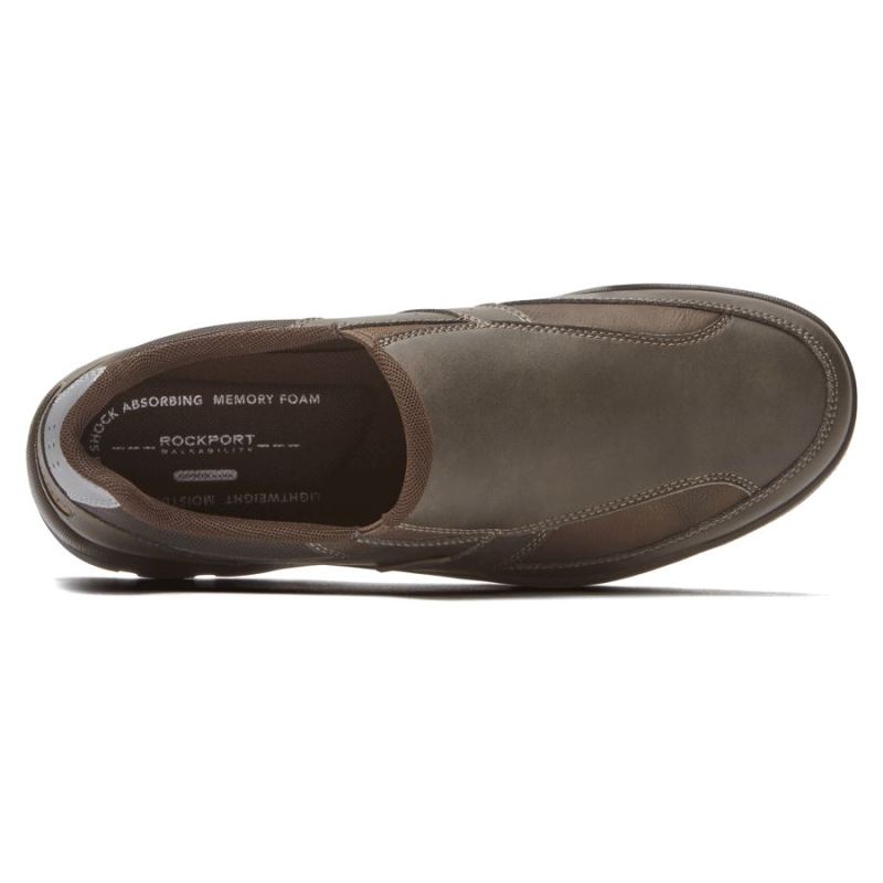 ROCKPORT - GET YOUR KICKS SLIP-ON-BROWN